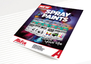 Couverture brochure Akfix Spray Paint Brochure