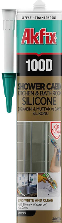 Akfix 100D Silicone Sanitaire Cabines de Douche - Akfix Maroc